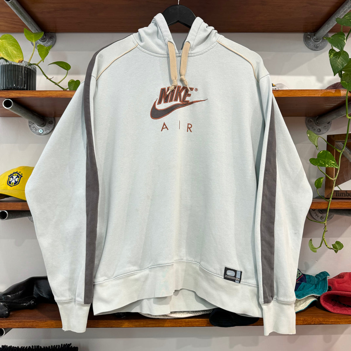 2000 S NIKE AIR EMBROIDERED HOODIE L