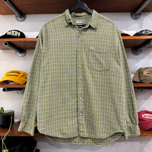 2000'S QUIKSILVER PLAID BUTTON UP - L/XL