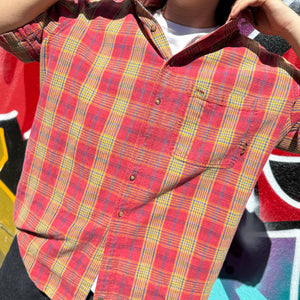 2000'S TIMBERLAND PLAID BUTTON UP - XXL