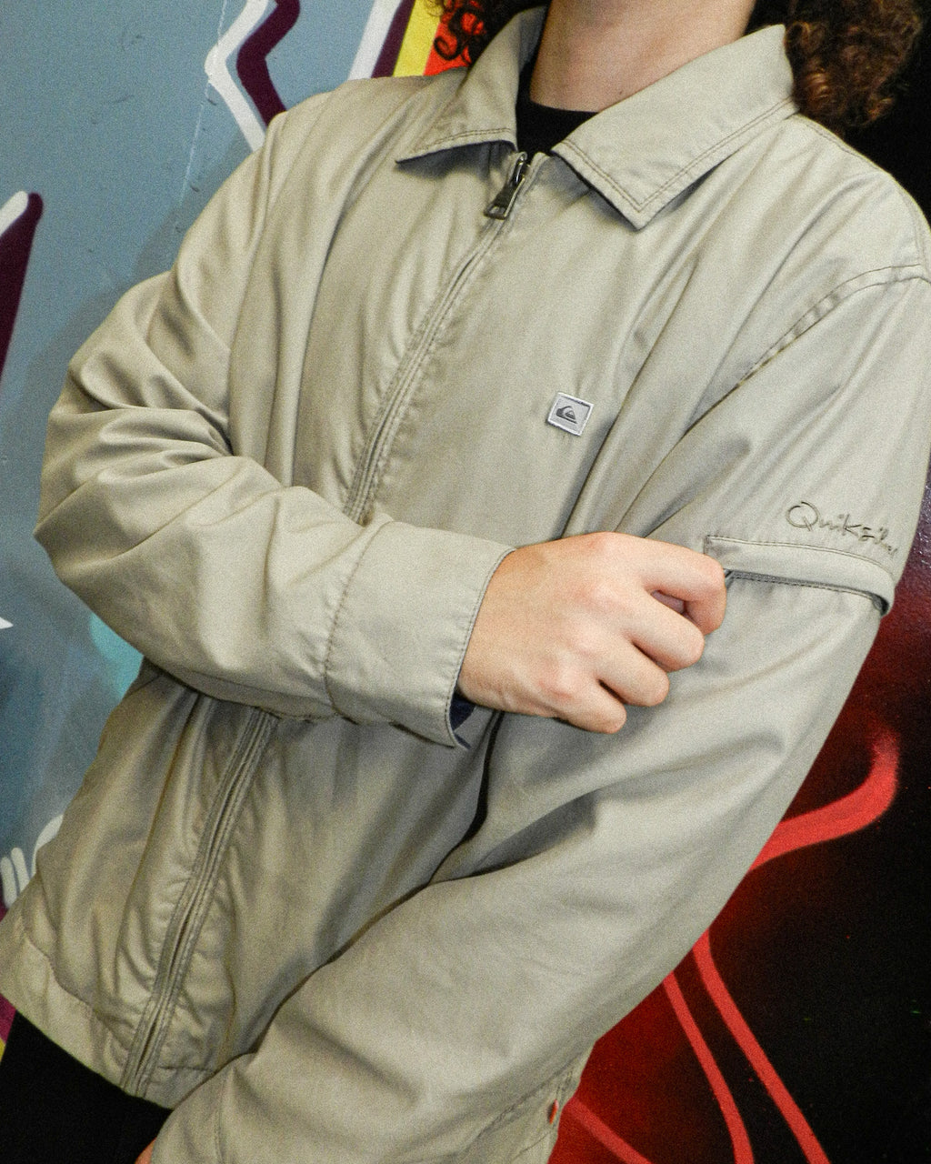 2000'S QUIKSILVER WORKWEAR EMBROIDERED JACKET - L