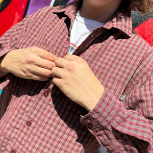 2000'S THE NORTH FACE PLAID BUTTON UP - L/XL