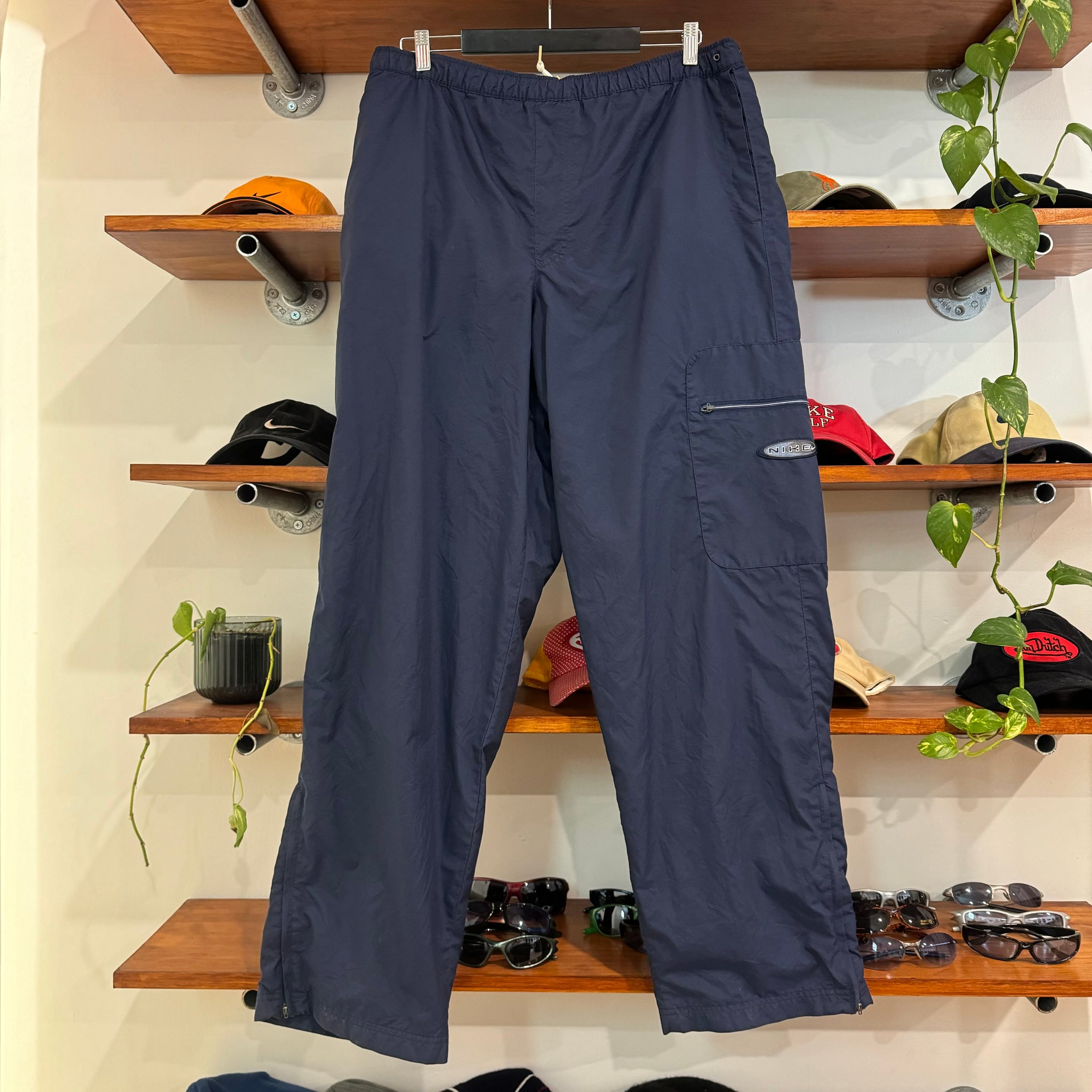 2000’S NIKE EMBROIDERED TRACK PANTS - L