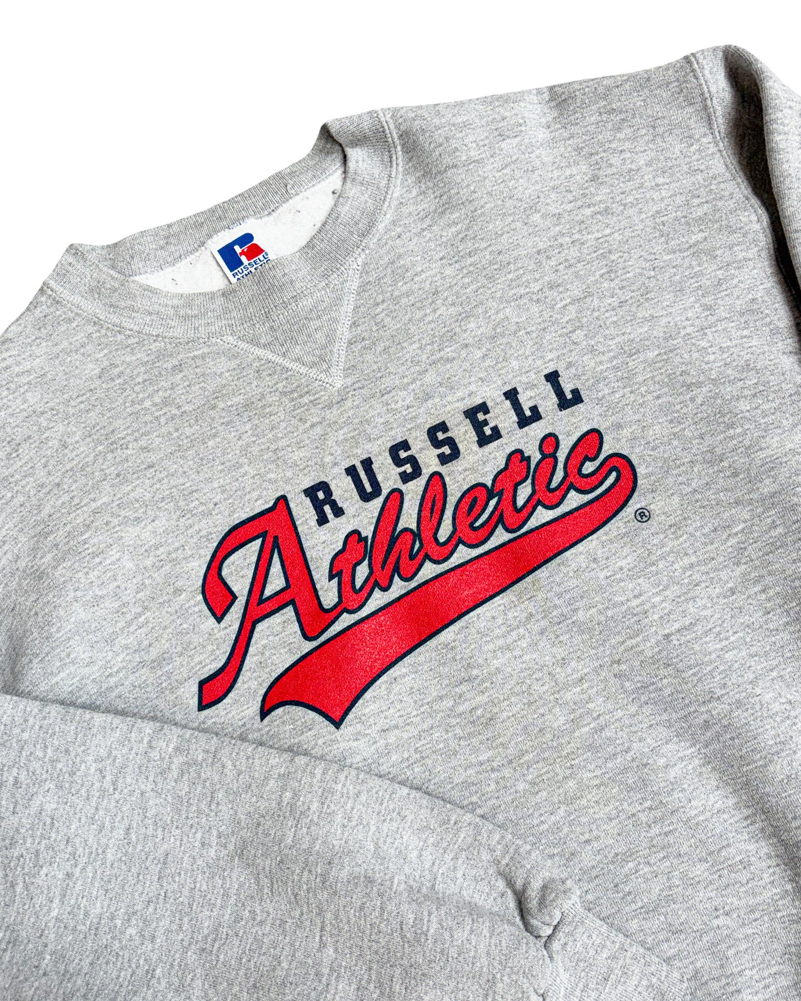 2000'S RUSSELL ATHLETIC SPELL-OUT SWEATSHIRT - M