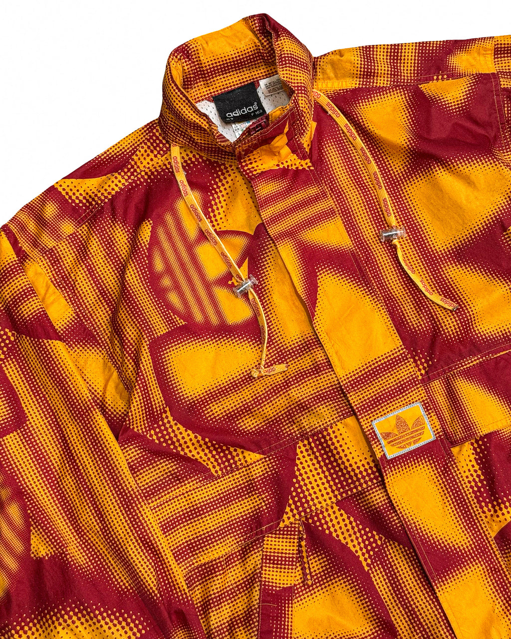 1995 ADIDAS HALFTONE TREFOIL LOGO SPRAY JACKET - L