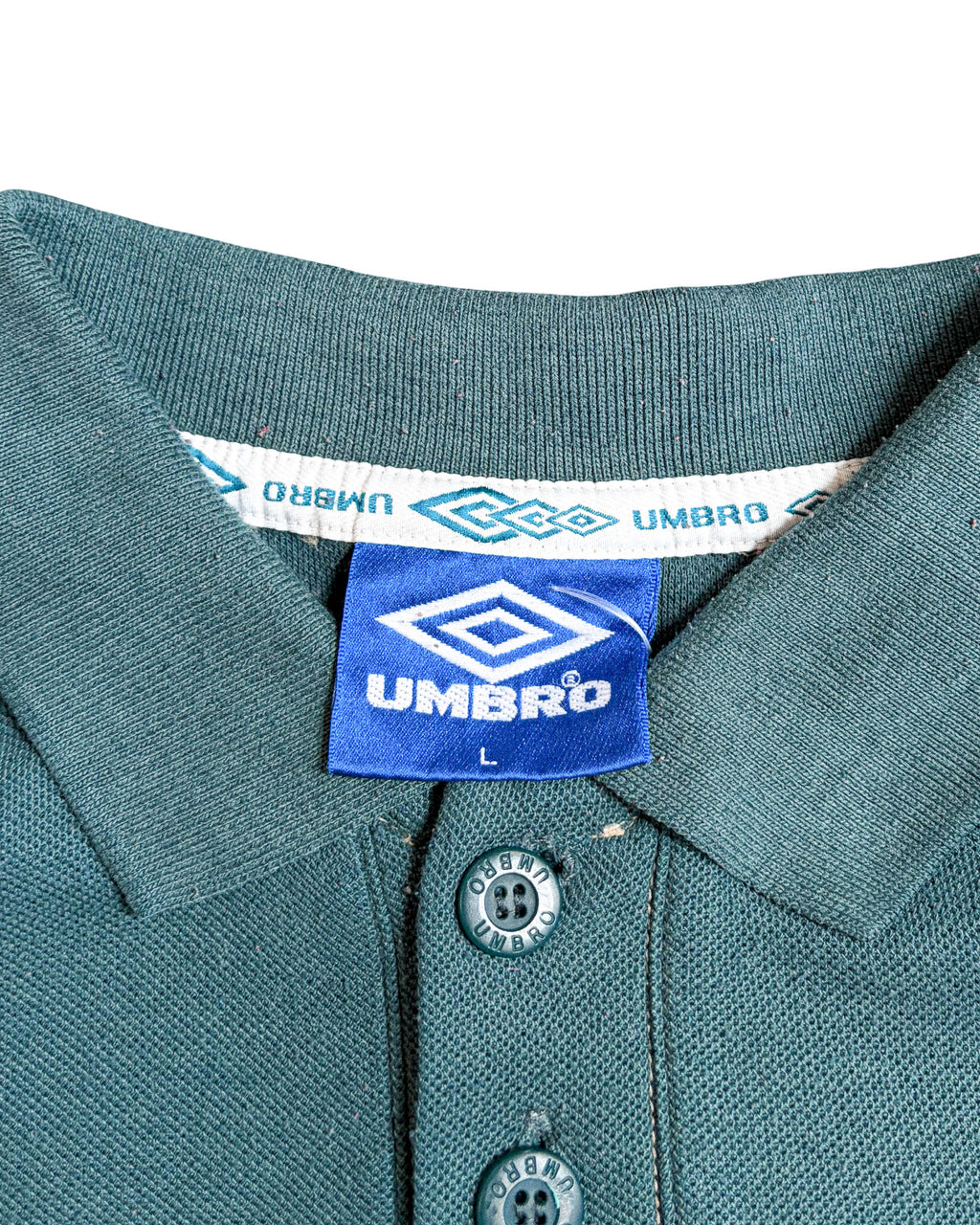 2000'S UMBRO EMBROIDERED POLO SHIRT - M/L