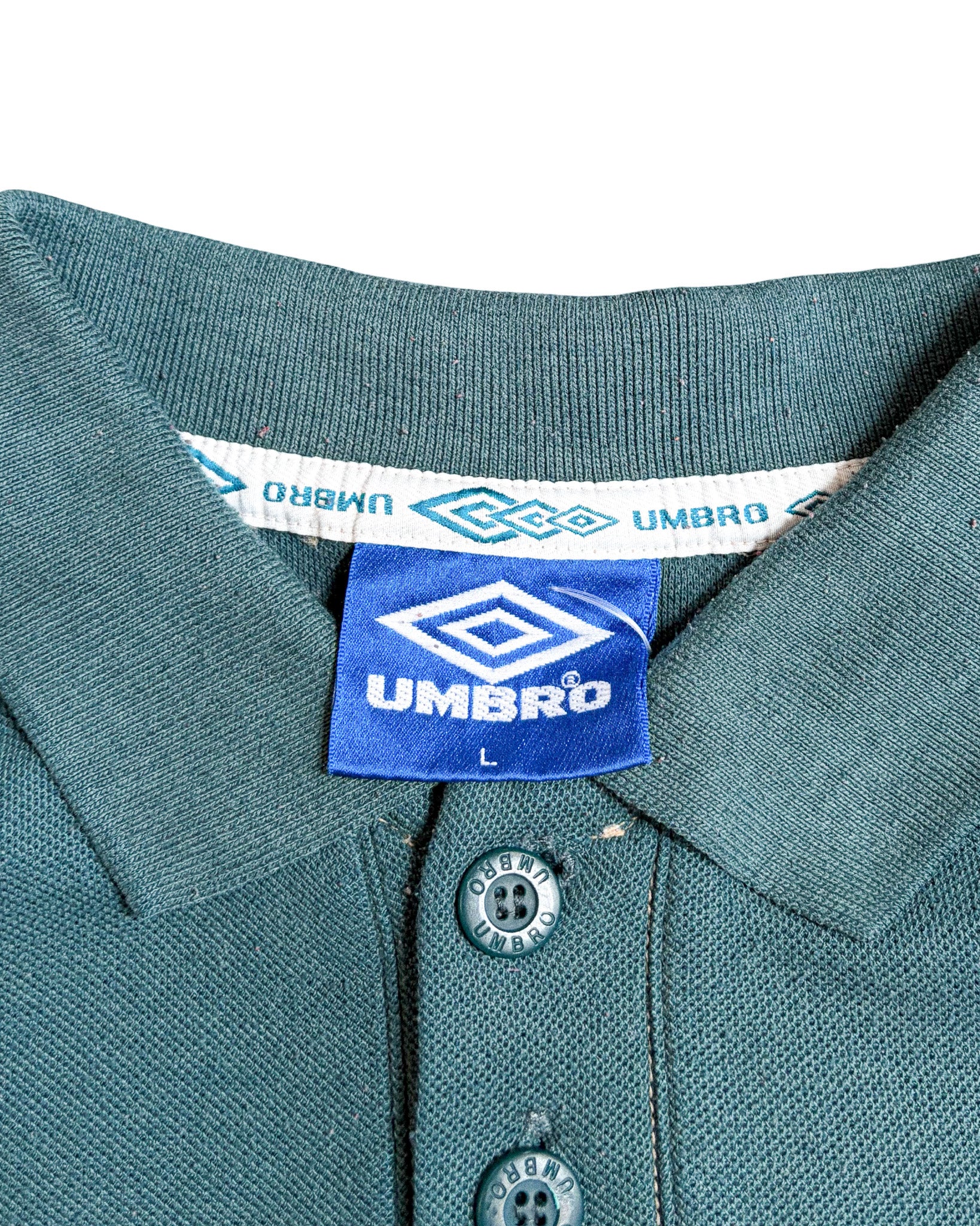 2000'S UMBRO EMBROIDERED POLO SHIRT - M/L