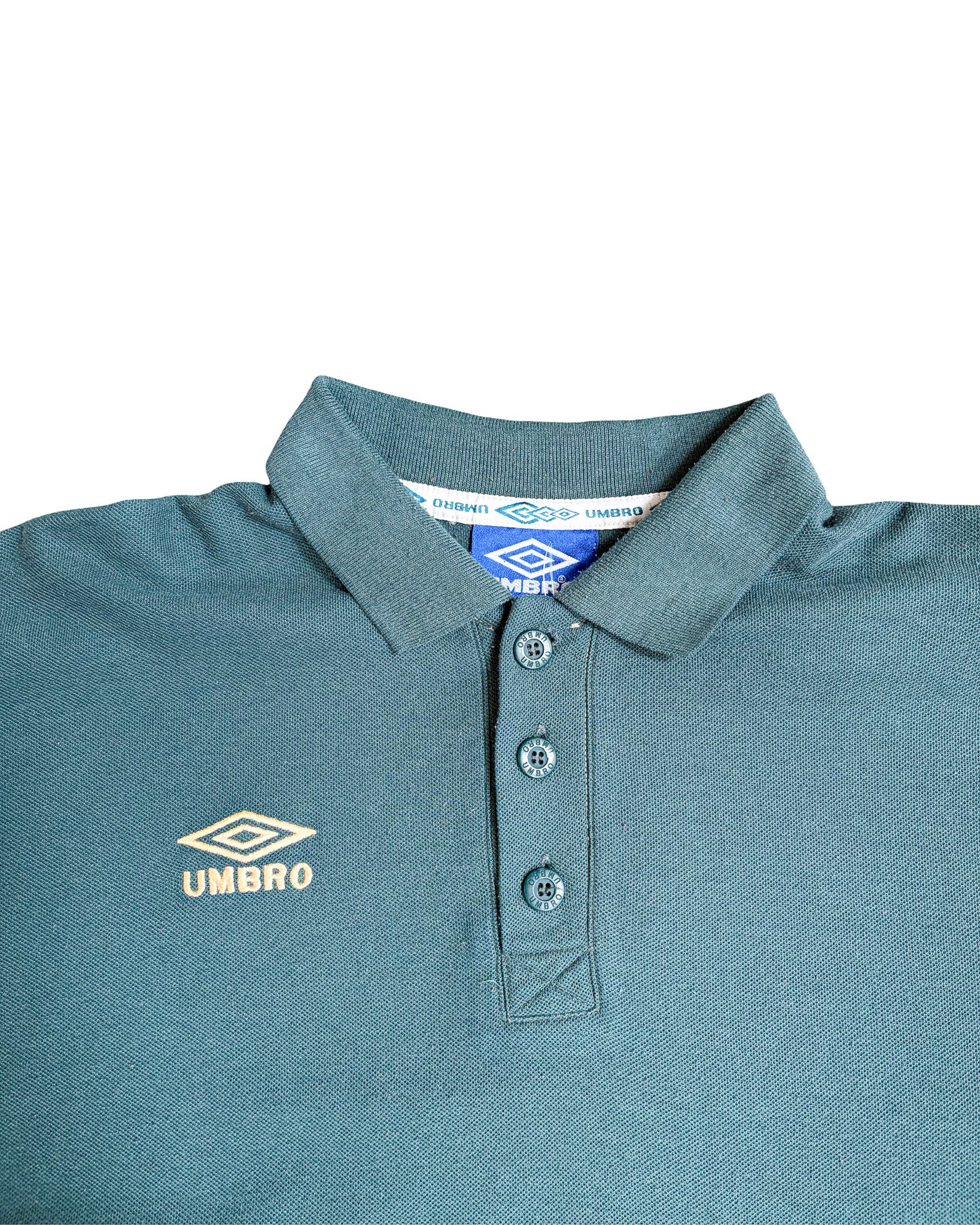2000'S UMBRO EMBROIDERED POLO SHIRT - M/L
