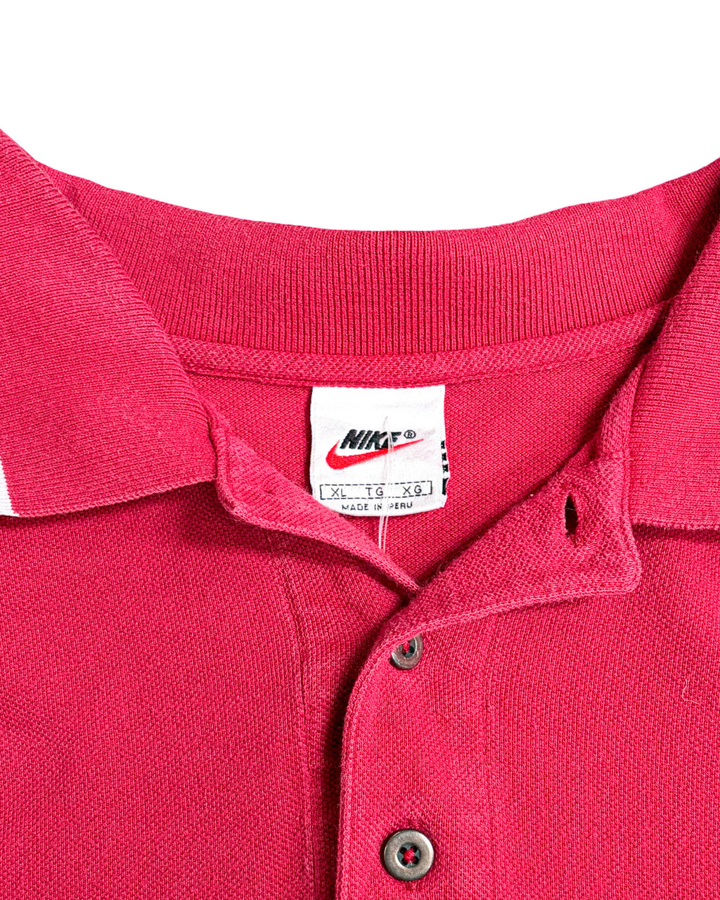1990'S NIKE LONG SLEEVE EMBROIDERED RUGBY SHIRT - XL