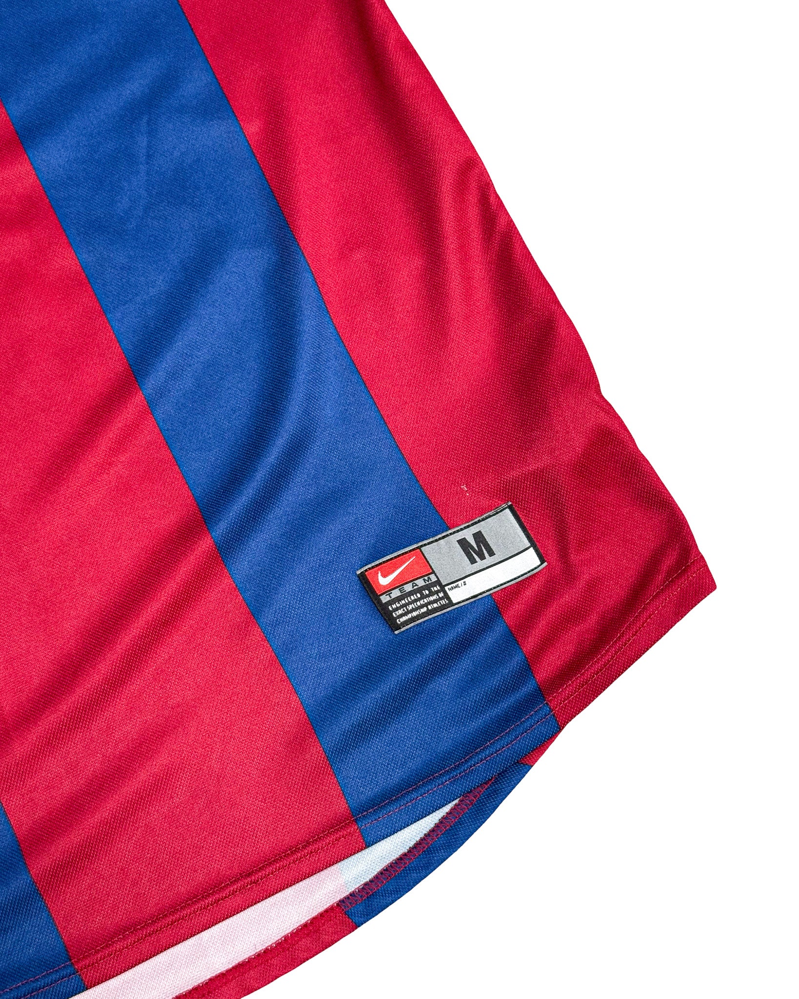 1999 NIKE BARCELONA FC EMBROIDERED JERSEY - M/L