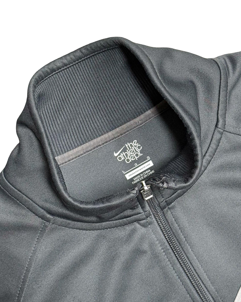 2000'S NIKE V-STRIPE EMBROIDERED TRACK JACKET - L