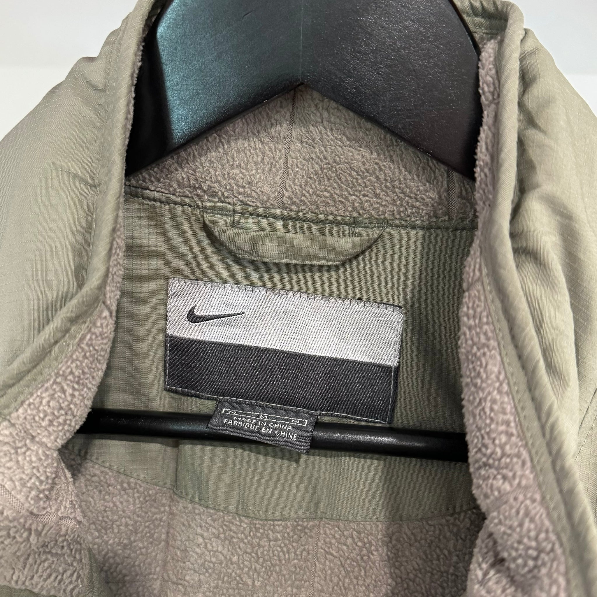 2000'S NIKE FLEECE LINED JACKET - L