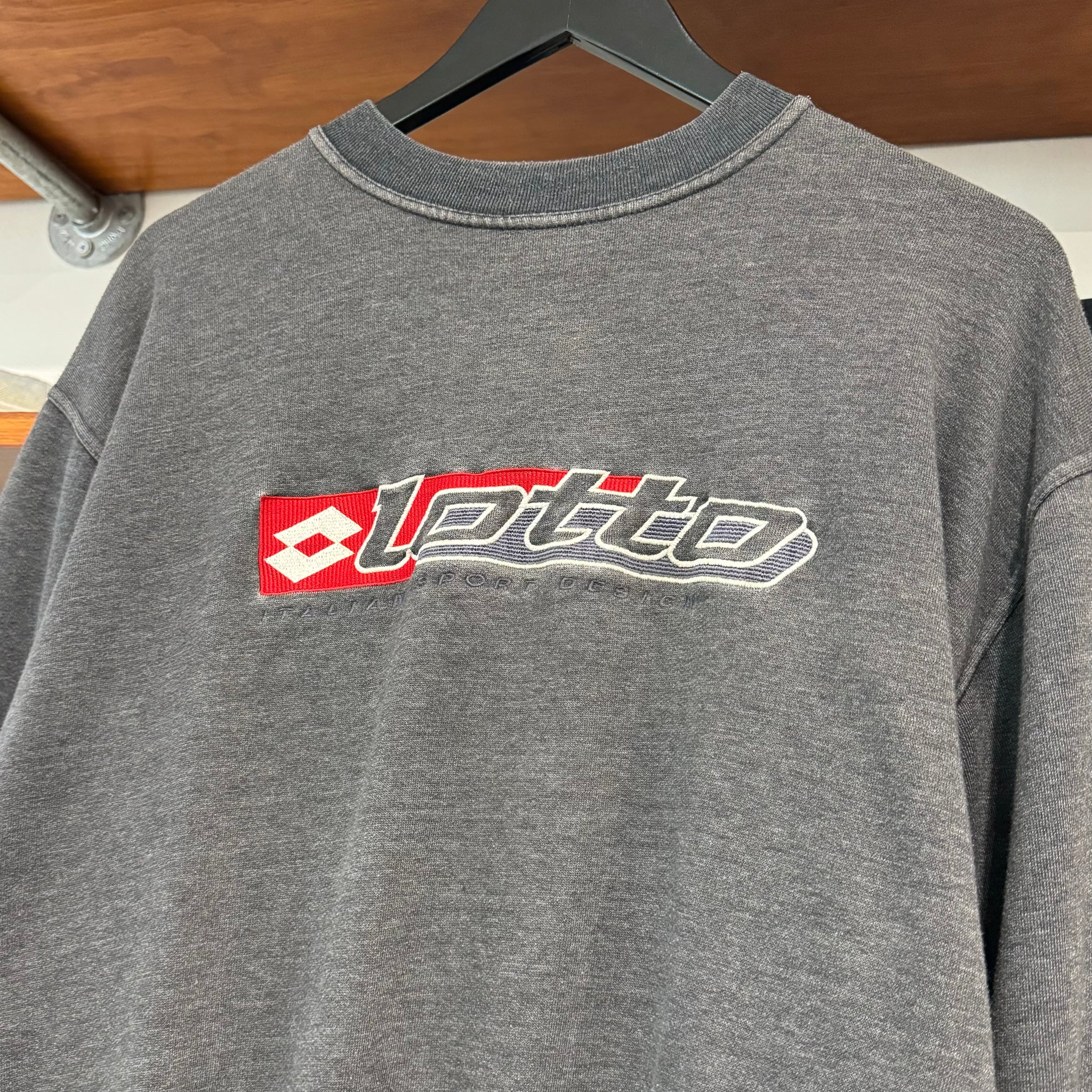 2000'S LOTTO SPORTS EMBROIDERED SWEATSHIRT - L