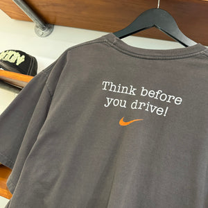 2000'S NIKE "THINK BEFORE YOU DRIVE" GRAPHIC TEE - L/XL