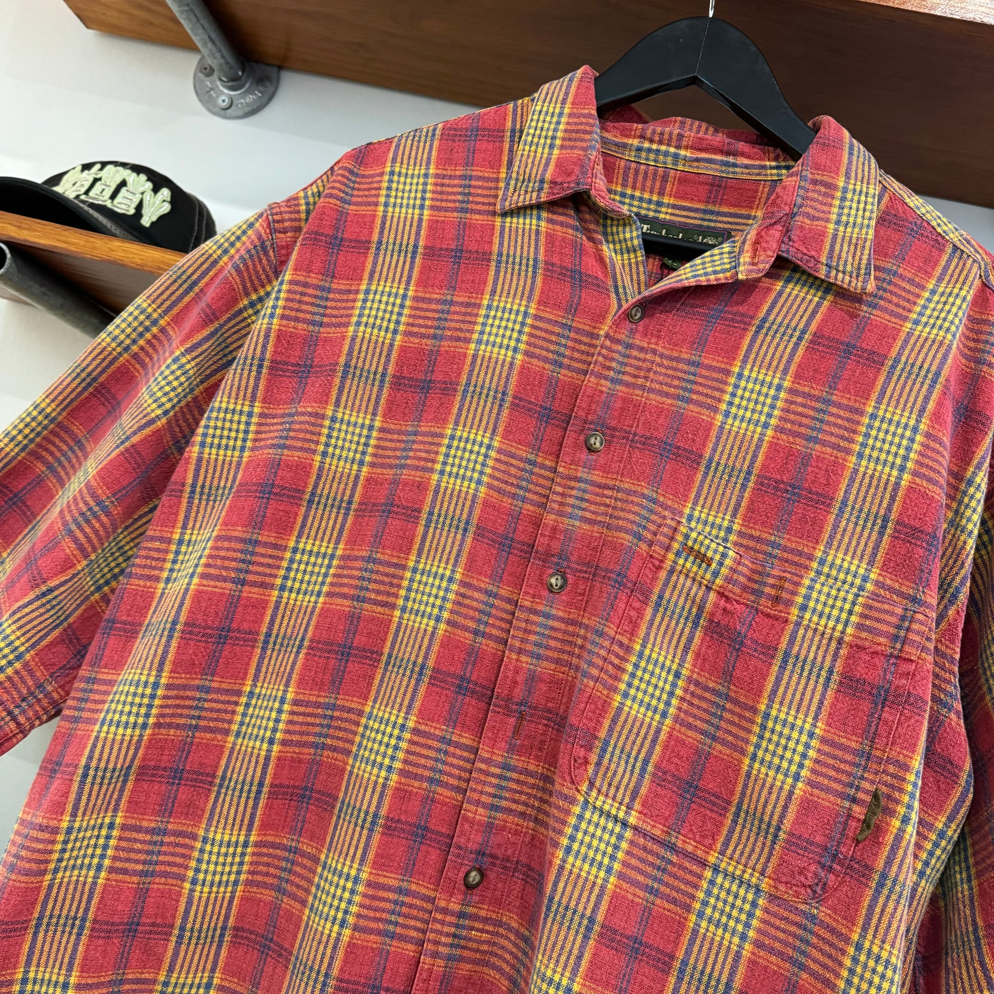 2000'S TIMBERLAND PLAID BUTTON UP - XXL