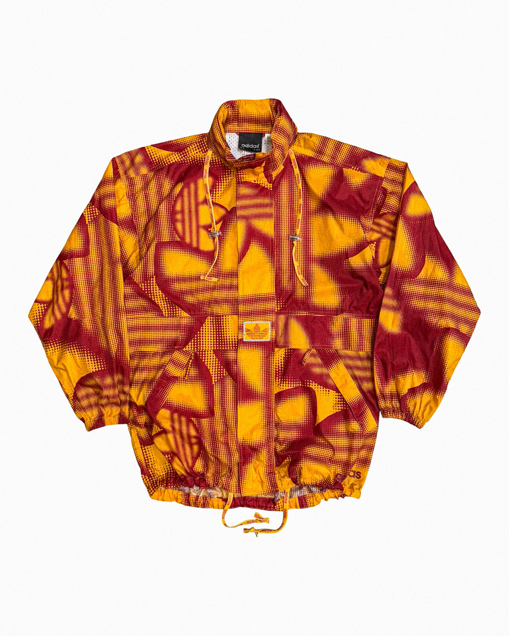 1995 ADIDAS HALFTONE TREFOIL LOGO SPRAY JACKET - L