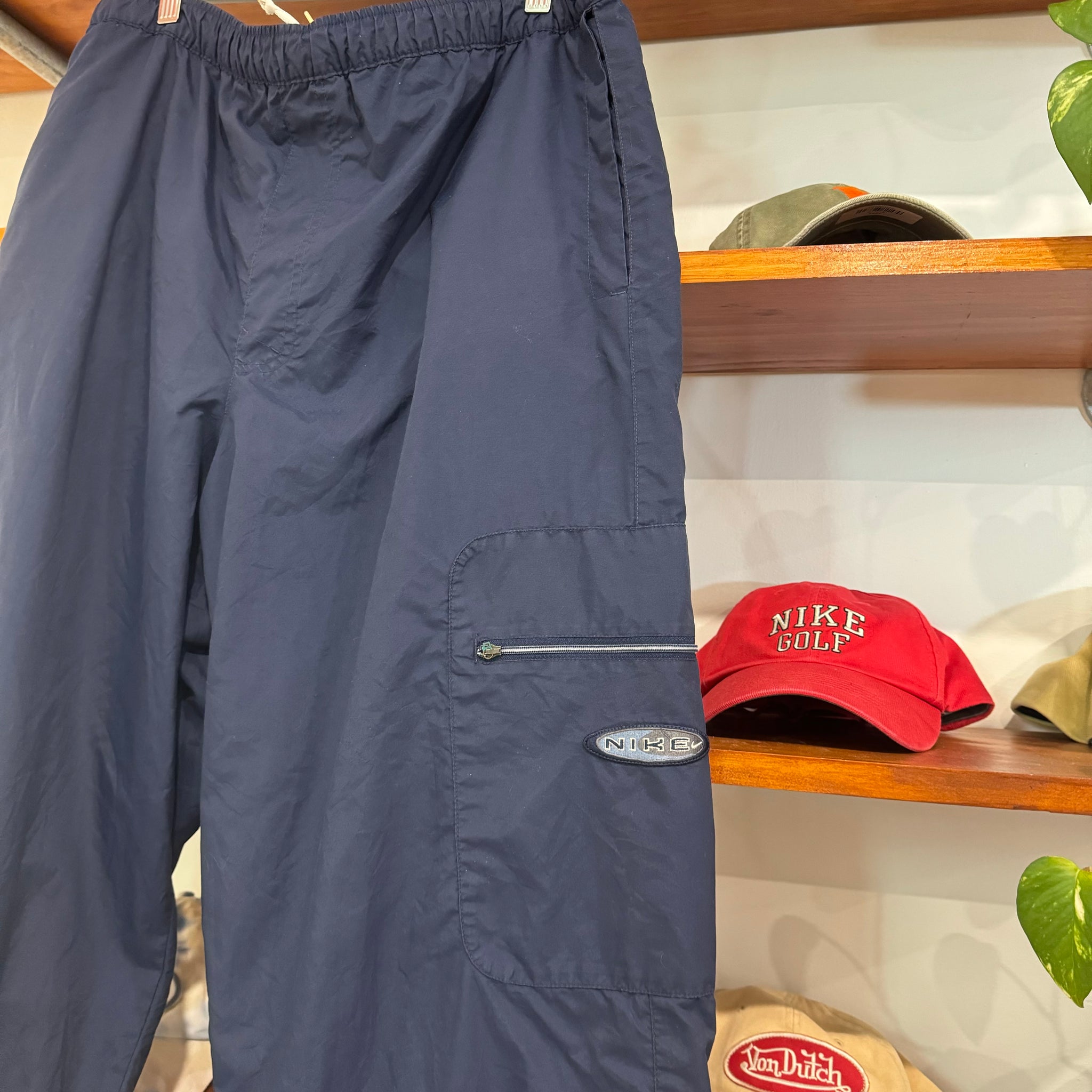 2000’S NIKE EMBROIDERED TRACK PANTS - L
