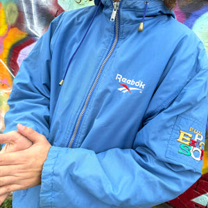 1990'S REEBOK FUN EXPLOSION FLEECE LINED JACKET - XL