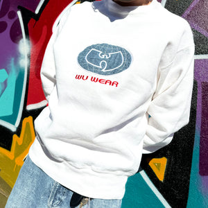 1990'S WU WEAR EMBROIDERED LOGO SWEATSHIRT - M/L