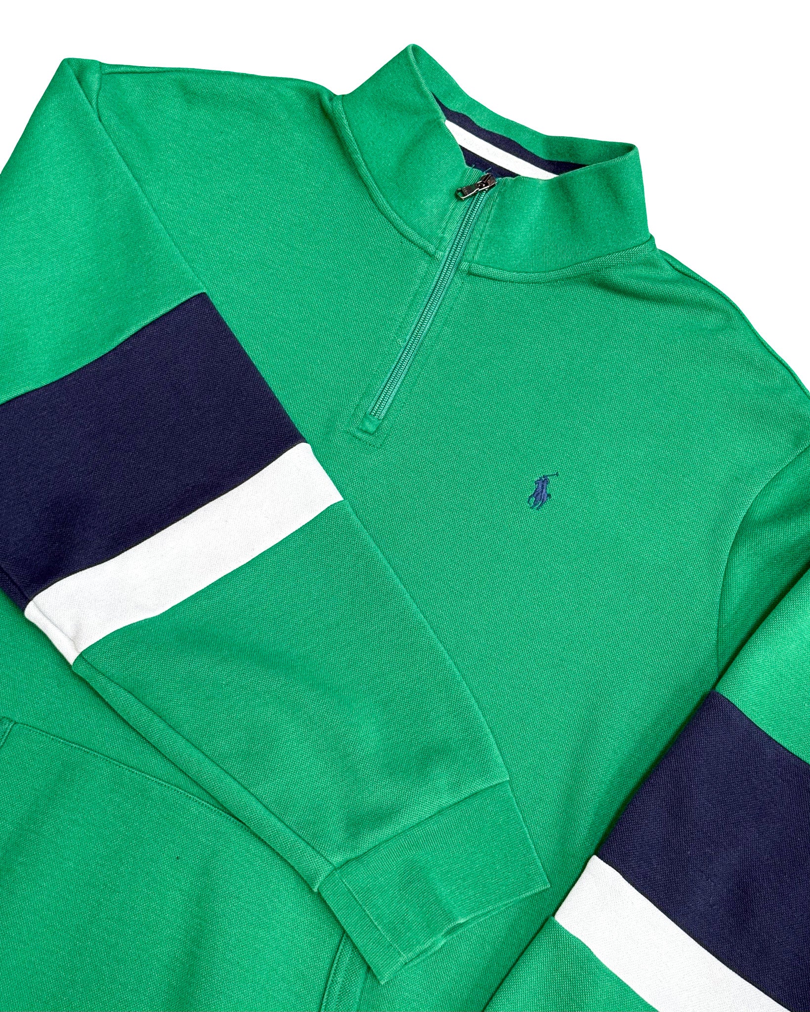 2000'S POLO RALPH LAUREN EMBROIDERED 1/4 ZIP SWEATSHIRT - XXL