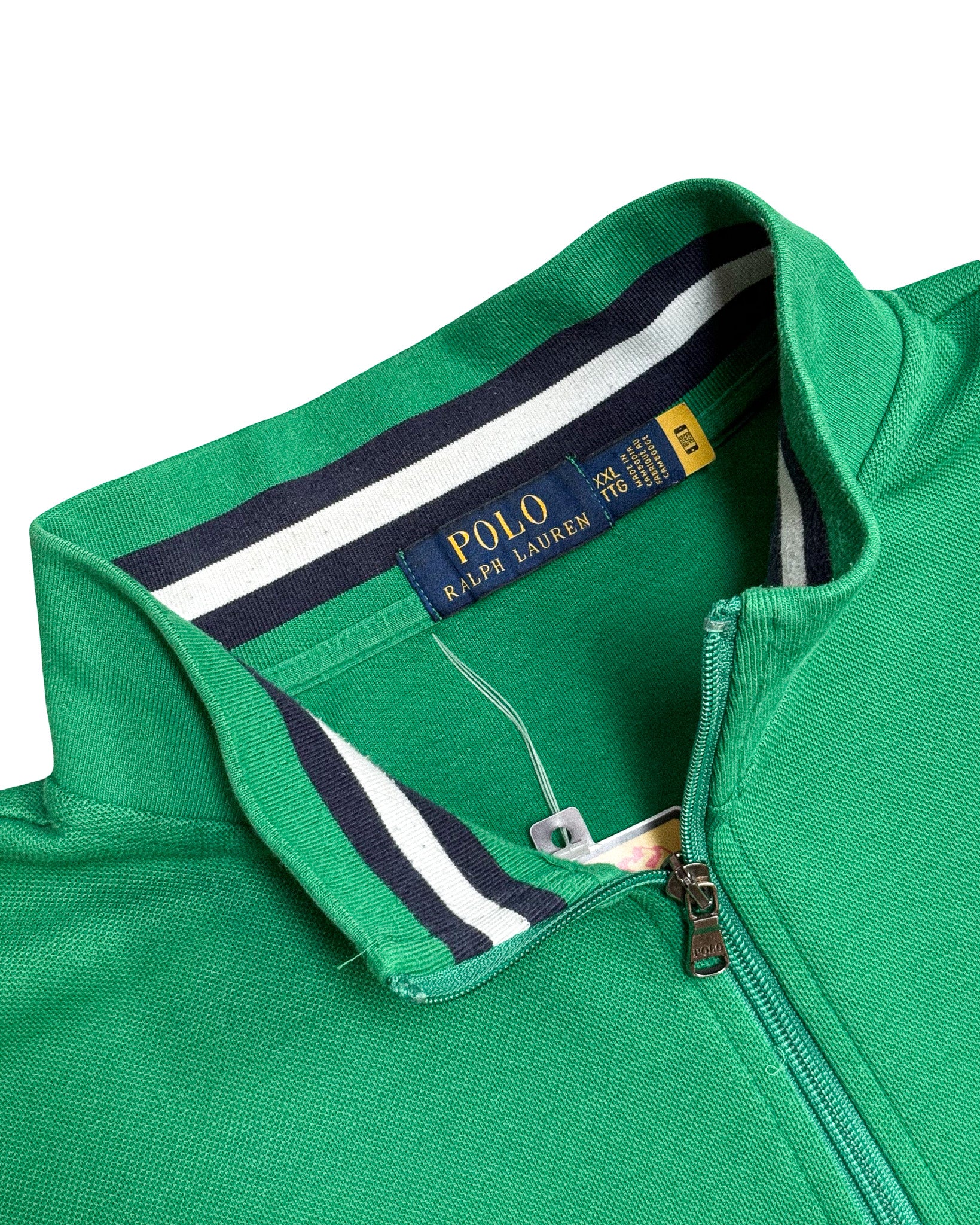 2000'S POLO RALPH LAUREN EMBROIDERED 1/4 ZIP SWEATSHIRT - XXL