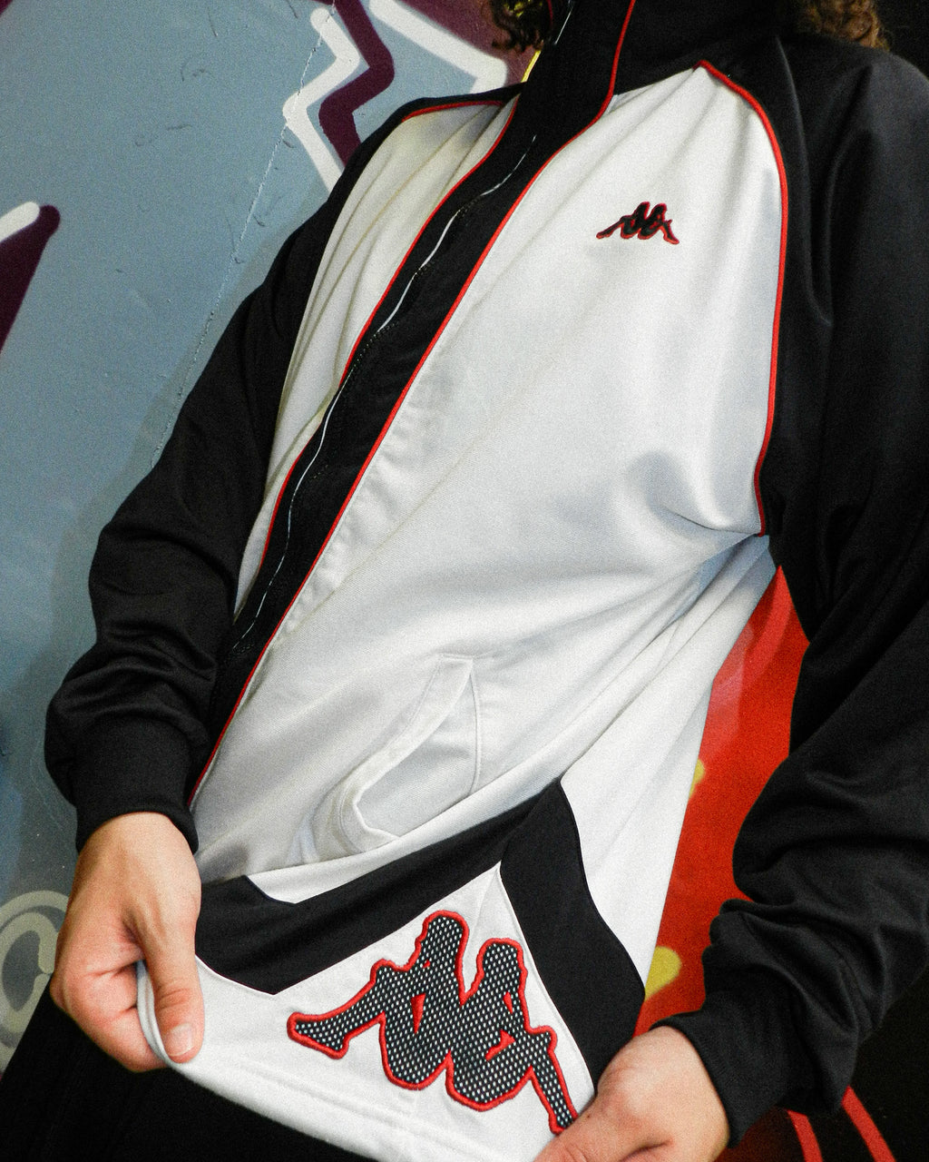 2000'S KAPPA TWO-TONE TRACK JACKET - L