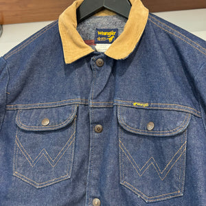 1990'S WRANGLER COTTON LINED DENIM JACKET - M/L