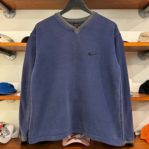 1990'S NIKE SWOOSH TRIM SWEATSHIRT - S/M