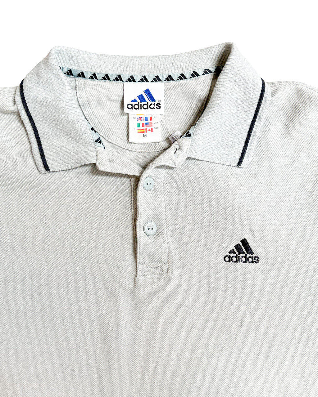 2000 ADIDAS EMBROIDERED POLO SHIRT - M