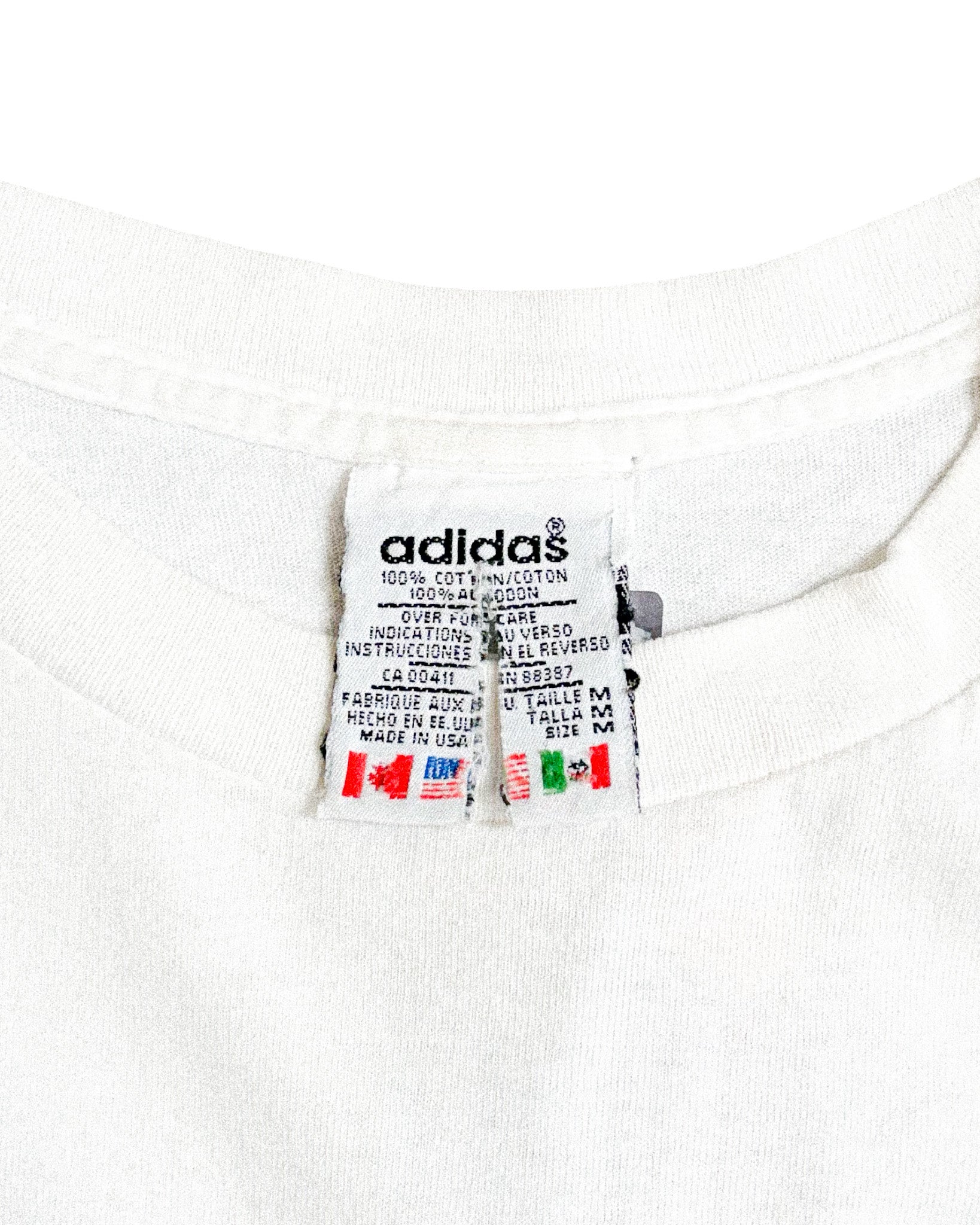 2000'S ADIDAS TREFOIL GRAPHIC TEE - M