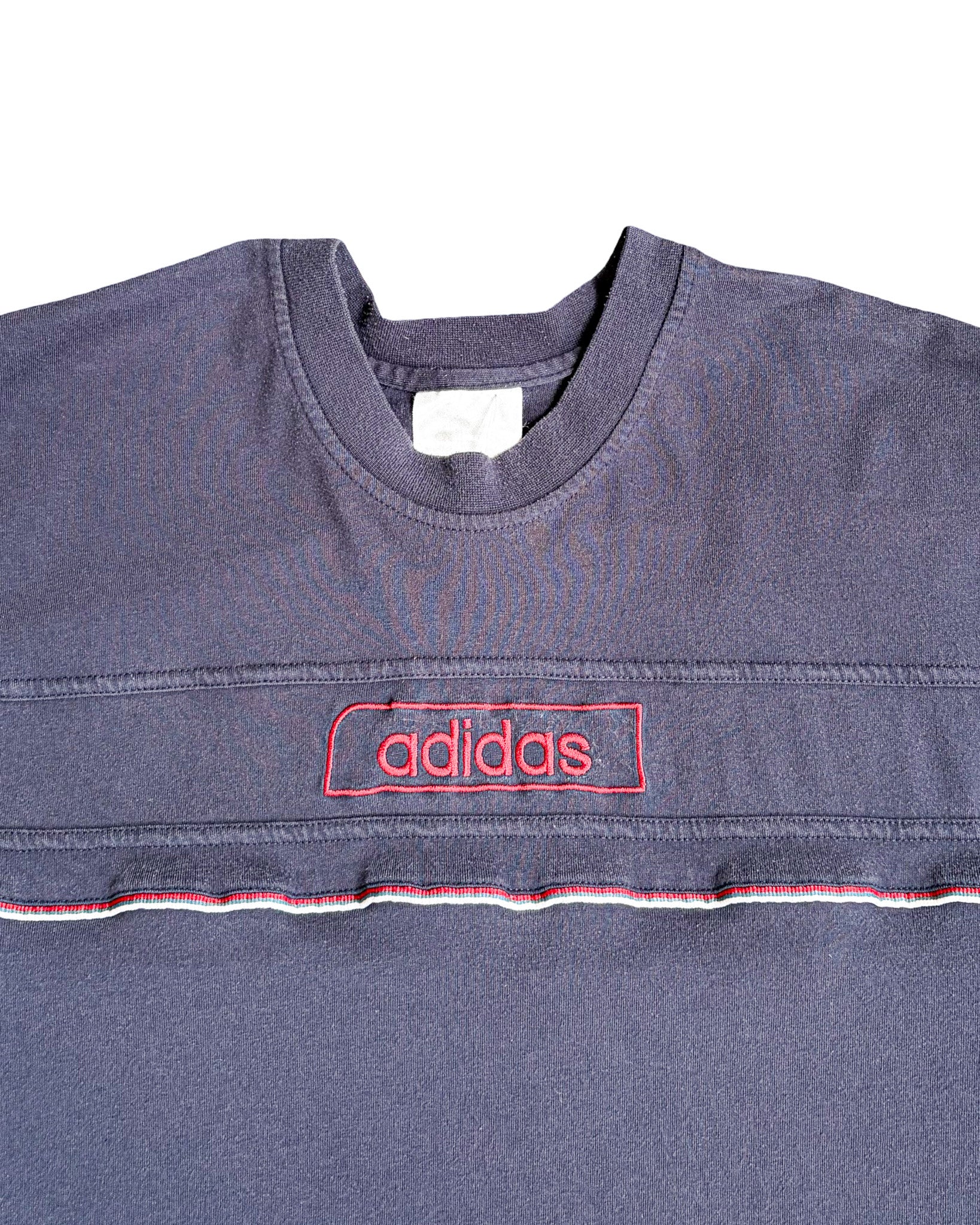 2003 ADIDAS EMBROIDERED BOX LOGO TEE - M