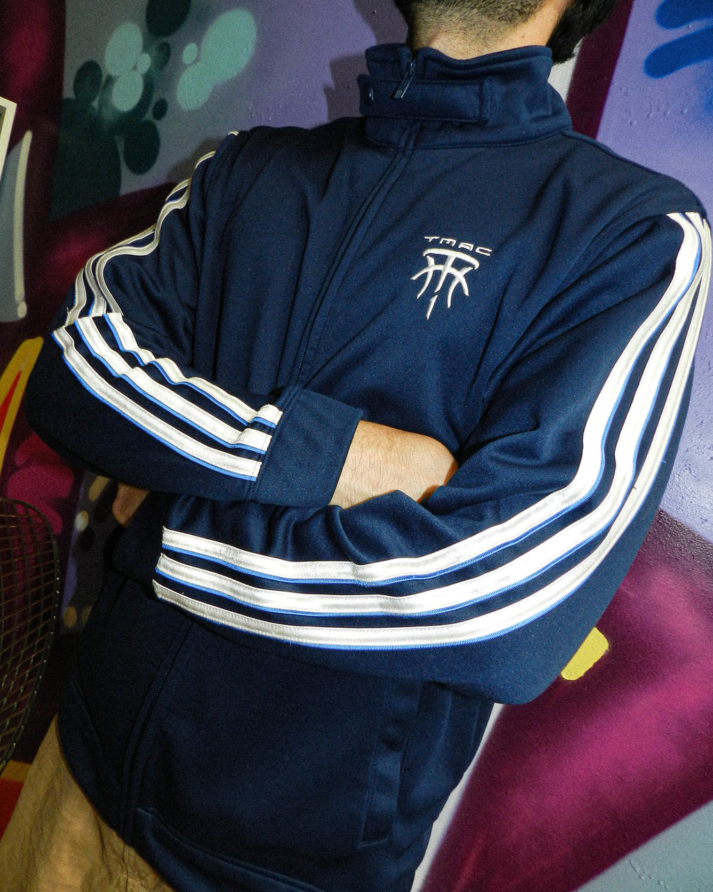 2005 ADIDAS T-MAC EMBROIDERED TRACK JACKET - M
