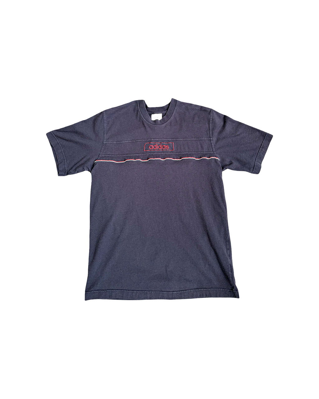 2003 ADIDAS EMBROIDERED BOX LOGO TEE - M