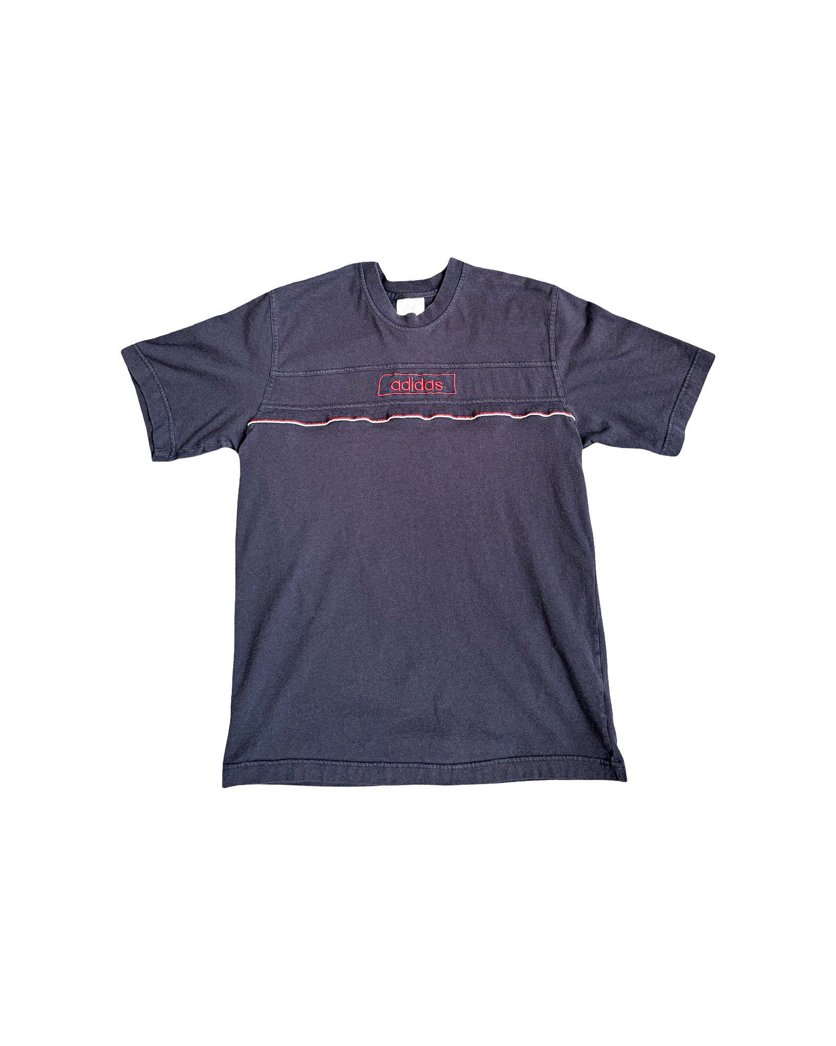 2003 ADIDAS EMBROIDERED BOX LOGO TEE - M