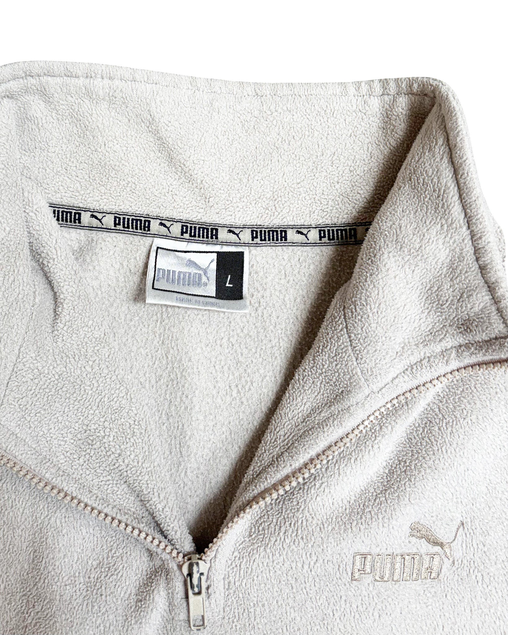 2000'S PUMA 1/4 ZIP FLEECE PULLOVER - XL