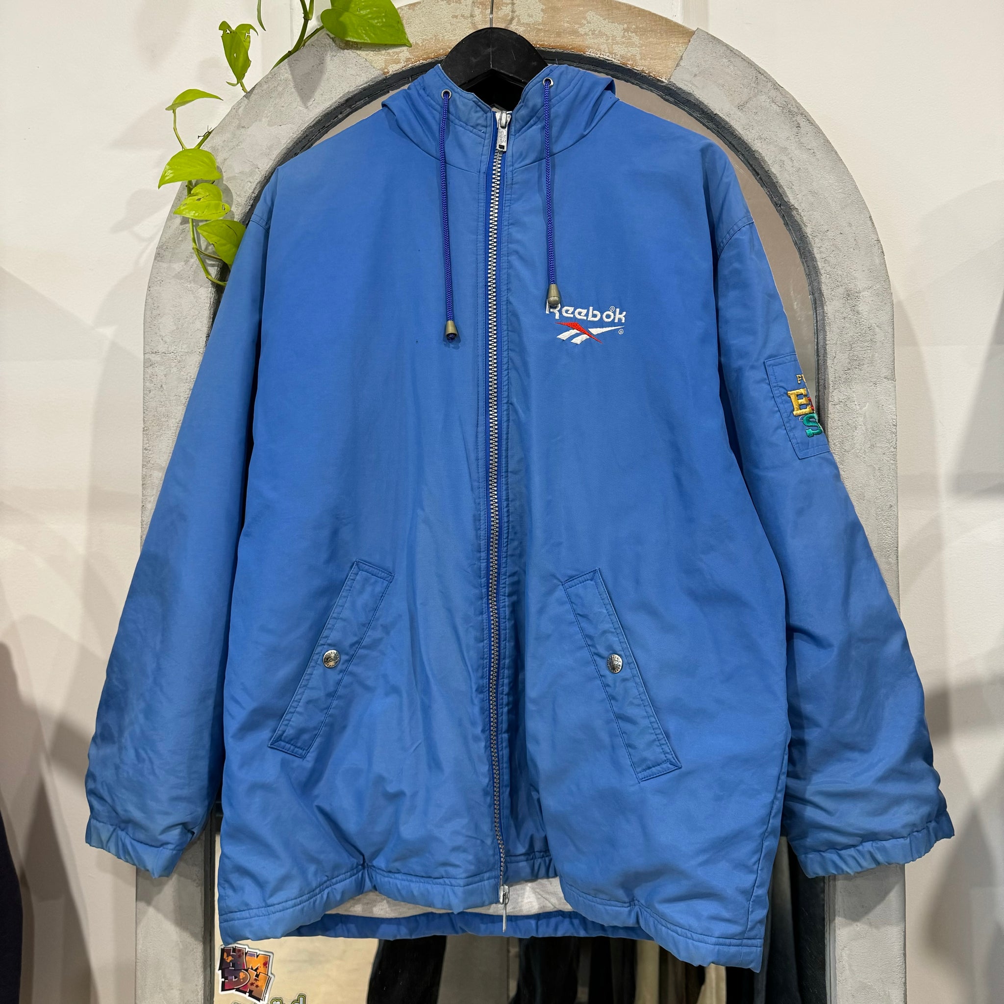 1990'S REEBOK FUN EXPLOSION FLEECE LINED JACKET - XL