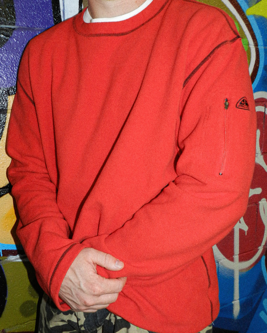 2000'S NIKE ACG CONTRAST STITCH FLEECE SWEATSHIRT - XL