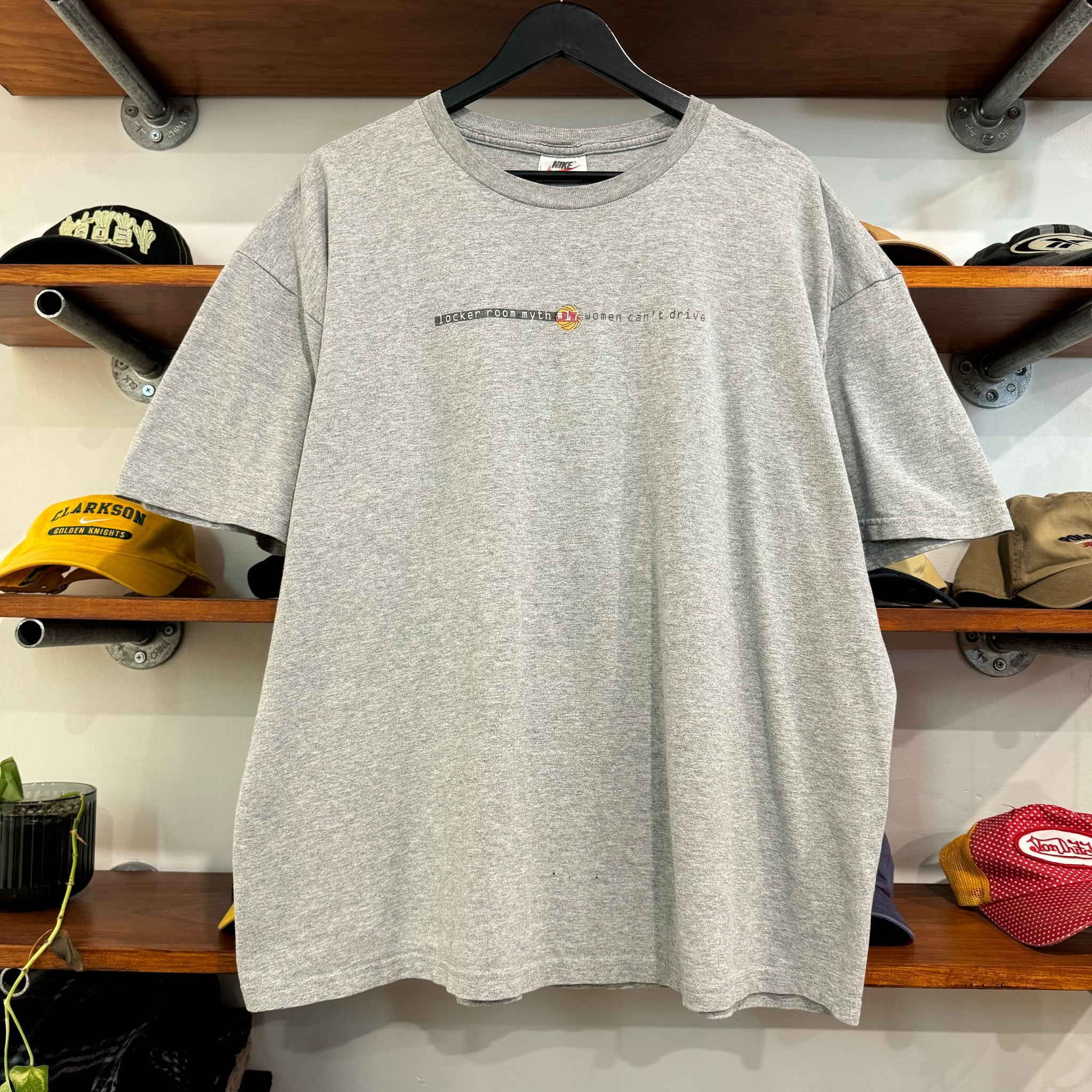 1990'S NIKE "LOCKER ROOM MYTH #17" GRAPHIC TEE - XL