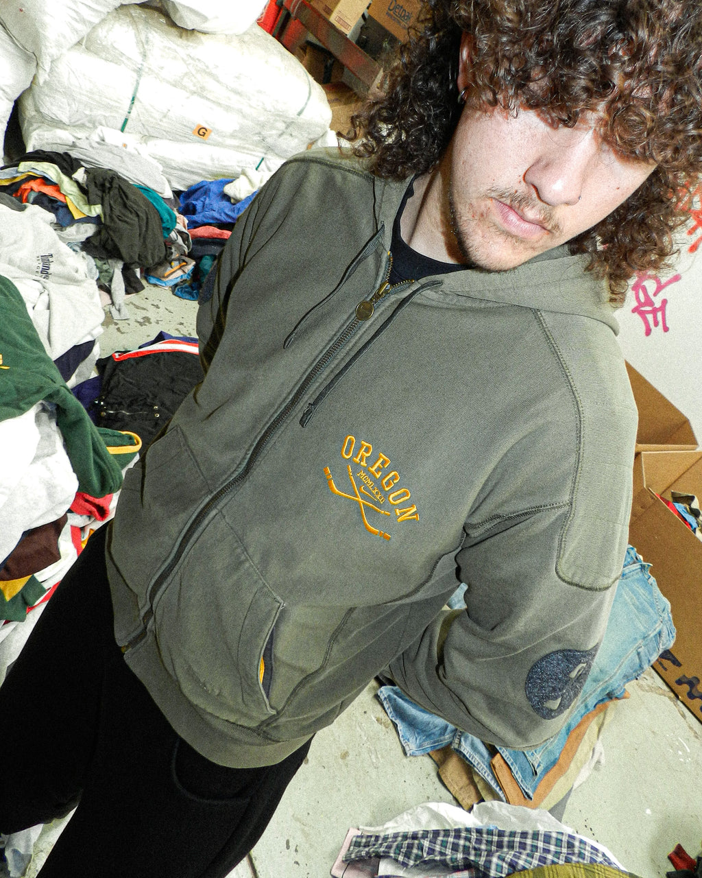 2000'S NIKE OREGON HOCKEY JACKET - L