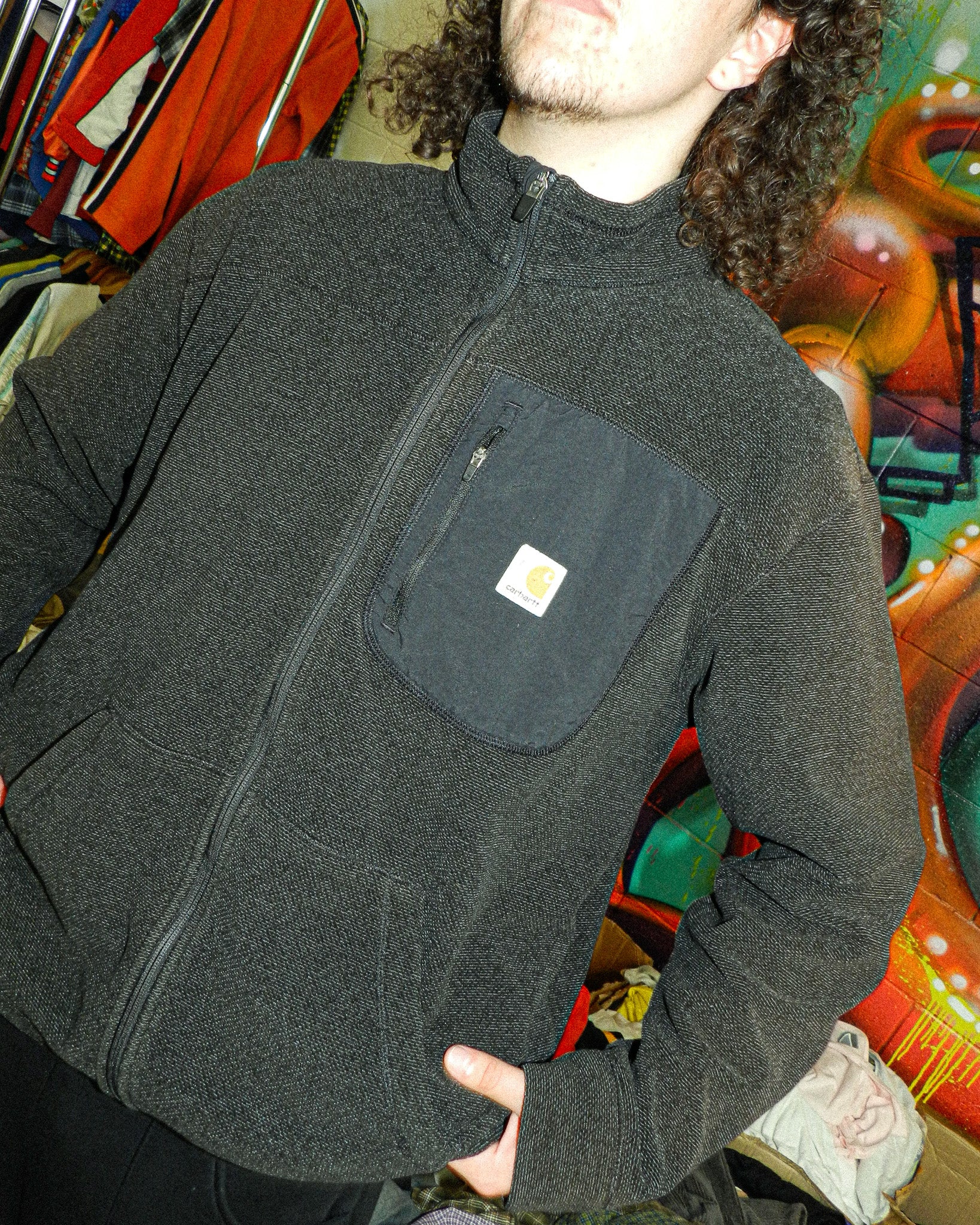 2000'S CARHARTT FLEECE JACKET - L/XL