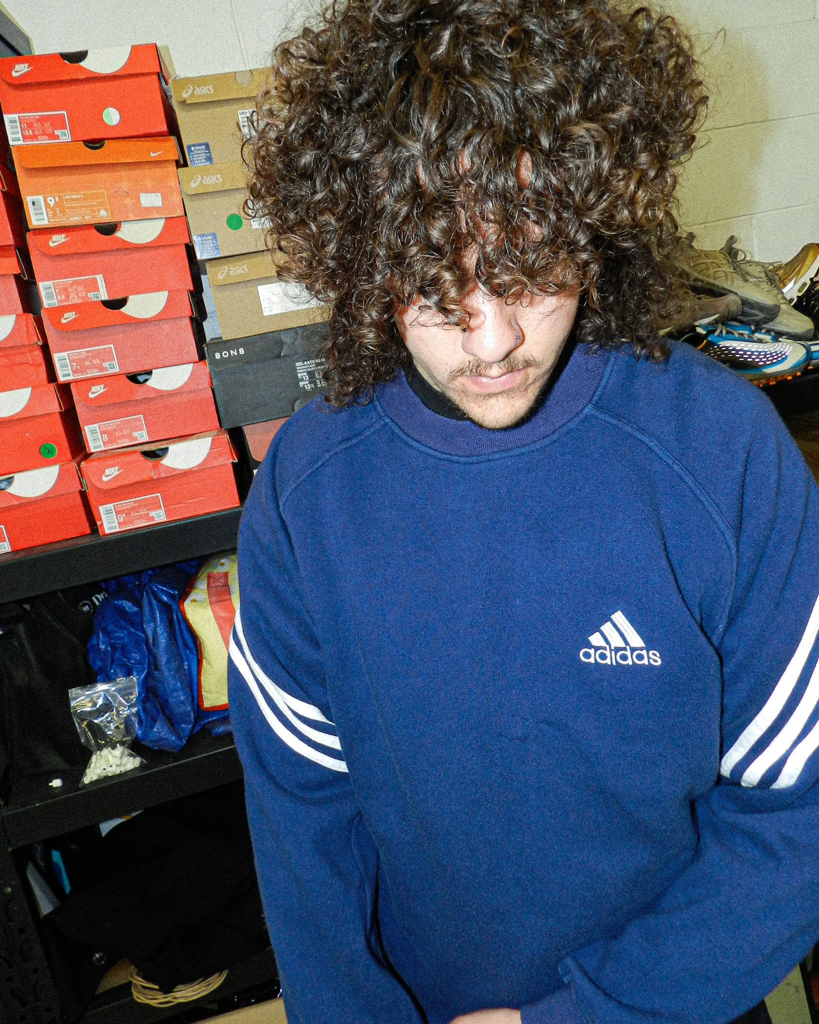 1999 ADIDAS EMBROIDERED SWEATSHIRT - M