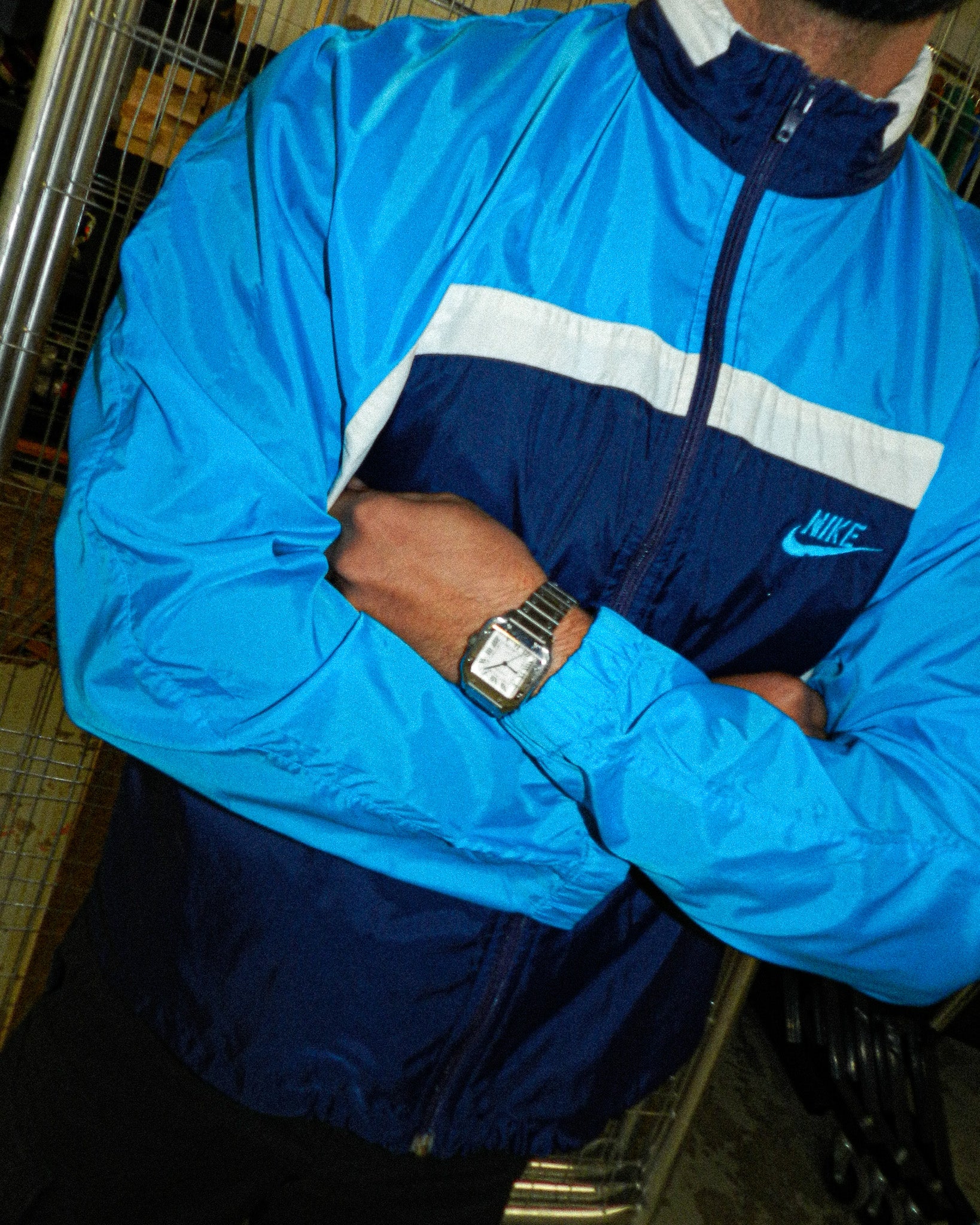1990'S NIKE THREE-TONE SPRAY JACKET - L