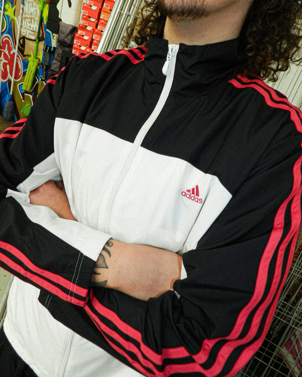 2005 ADIDAS 3-STRIPE PANELS JACKET - L