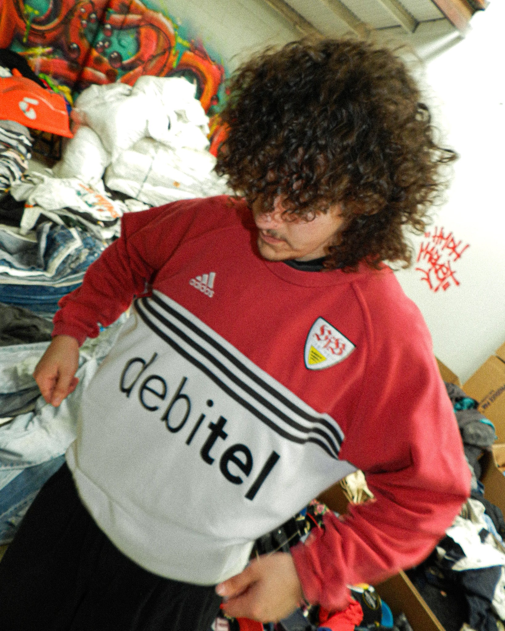 2000'S ADIDAS 'VFP STUTTGART FC' SWEATSHIRT - XL