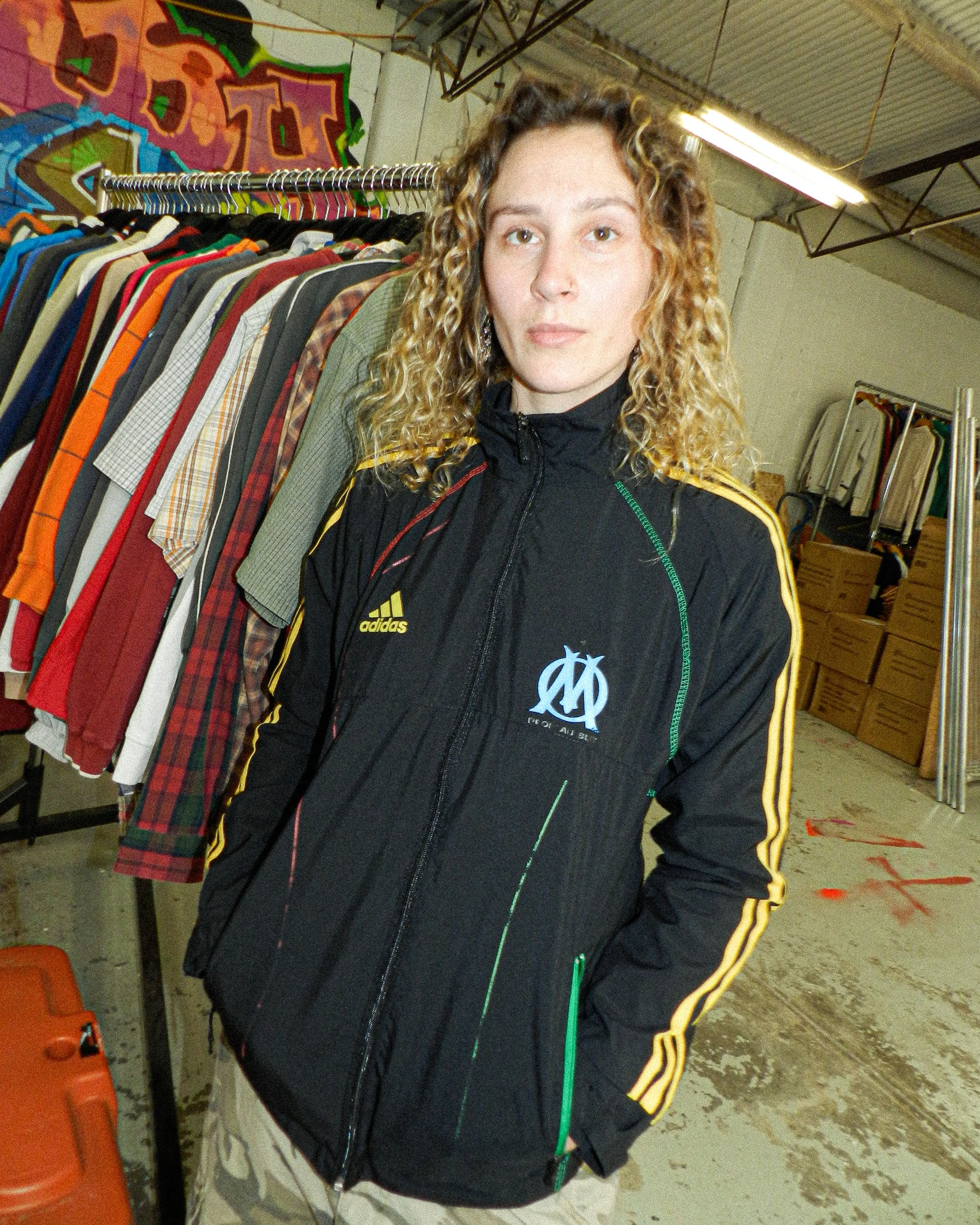 2010 ADIDAS OLYMPIQUE MARSEILLE FOOTBALL JACKET - M