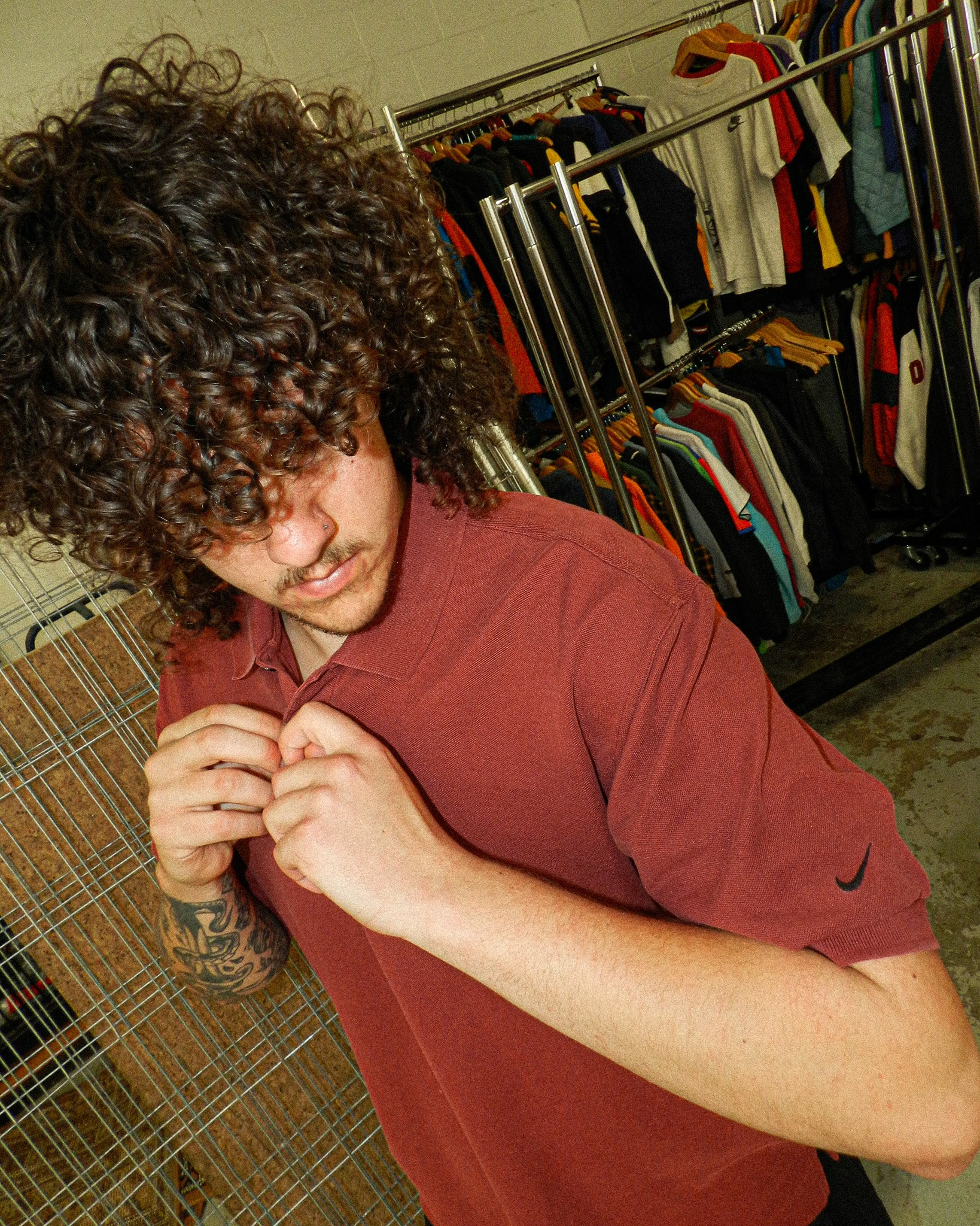 2000'S NIKE GOLF POLO SHIRT - L