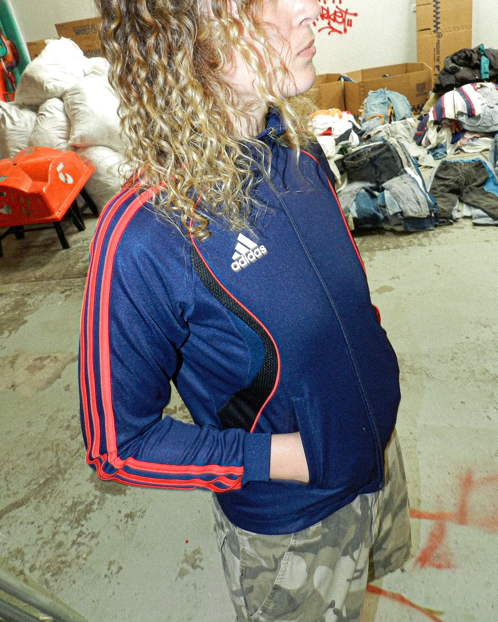 2008 ADIDAS 3-STRIPE PANELS TRACK JACKET - S
