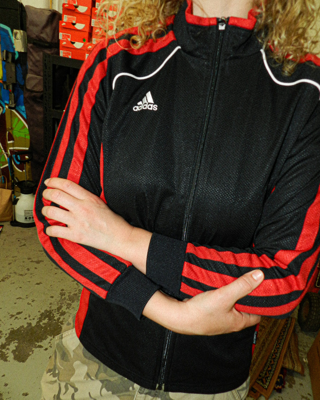 2012 ADIDAS THICC 3-STRIPE TRACK JACKET - M
