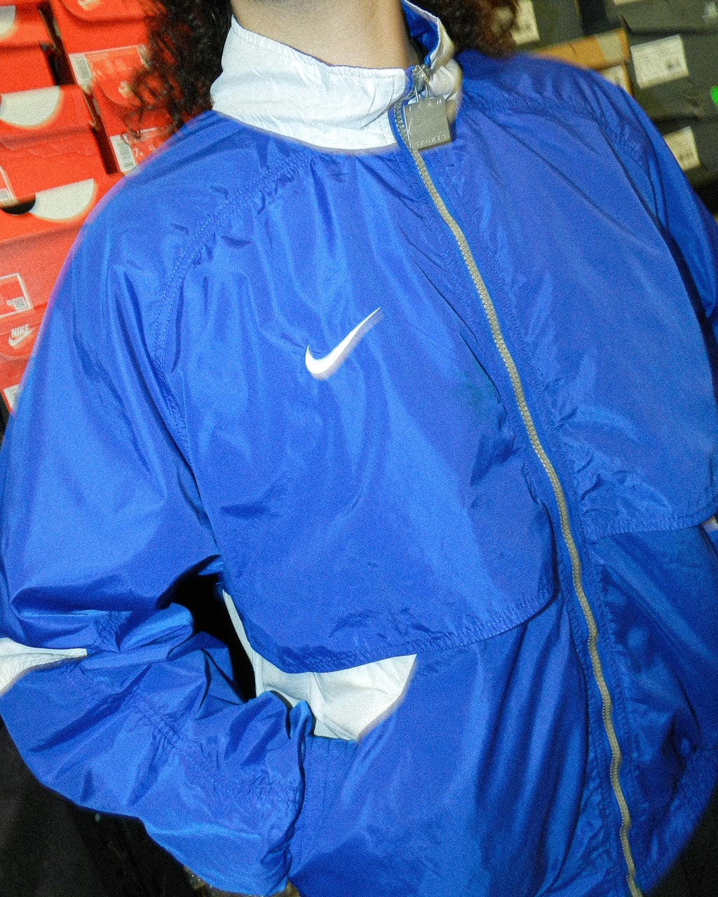 1990'S NIKE TEAM SPORT SPRAY JACKET - XL