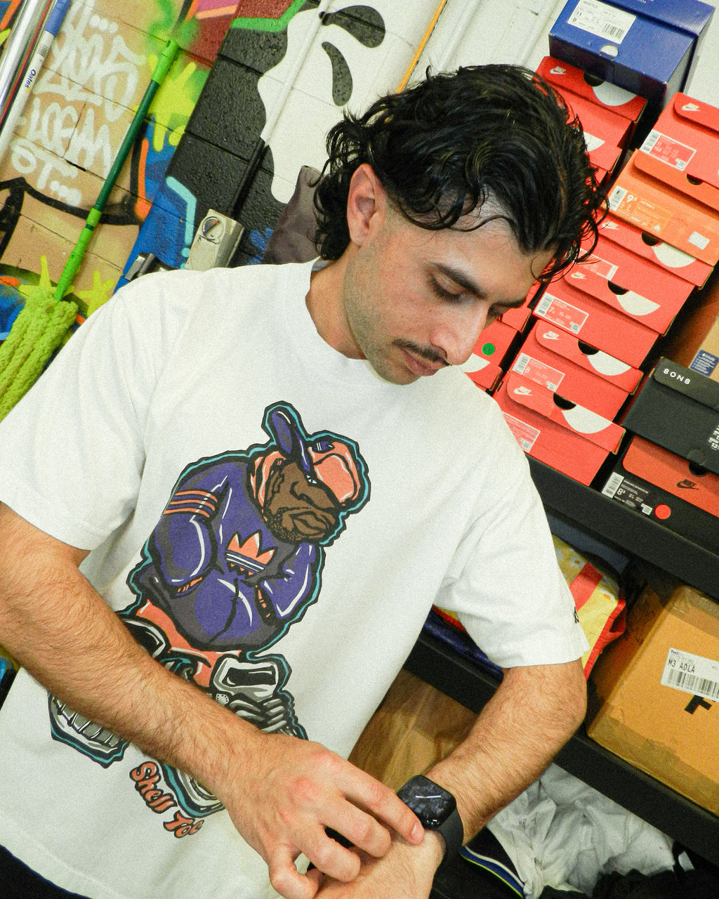 2000'S ADIDAS GRAFFITI TEE - L