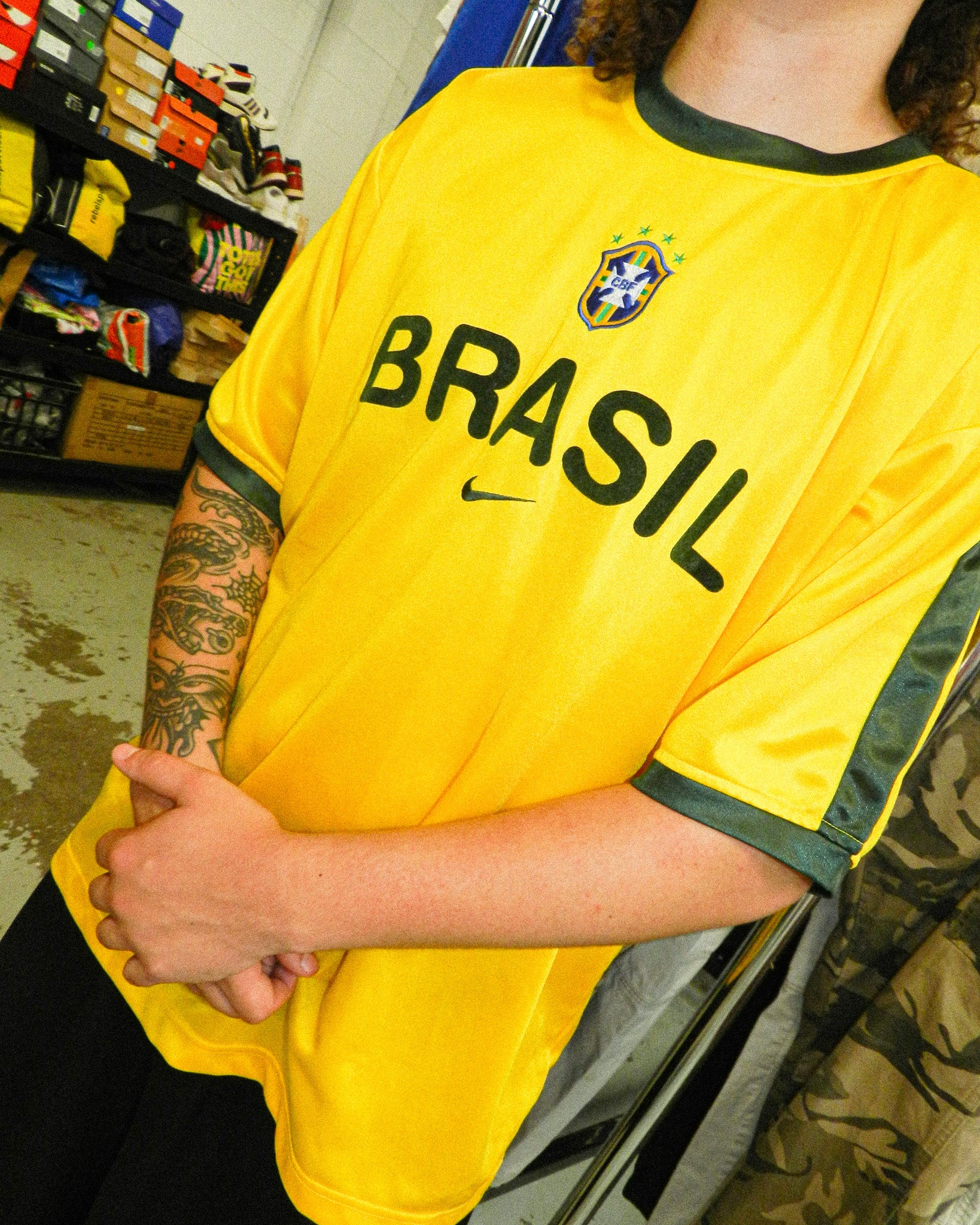 2000'S NIKE BRASIL DRI-FIT TEE - XL